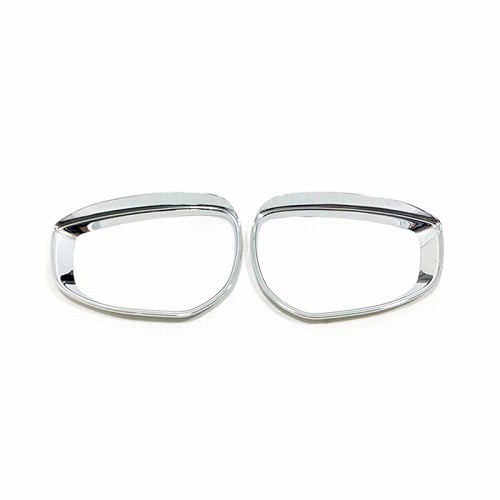 2ピース サイド ドア レイン リア ビュー ミラー バイザー シールド サン レイン ガード カバー トリム アクセサリー クローム 適用: シルバー AL-II-4437 AL