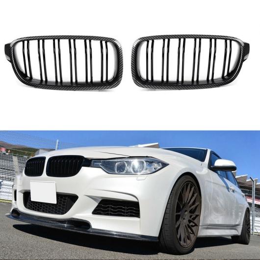 カーボンファイバー フロント グリル 適用: BMW F30 F35 328i 335i 2012-2018 タイプ001 AL-JJ-2792 AL