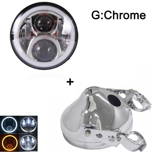 バイク ヘッドライト 7インチ オートバイ ヘッドランプ アングル アイ