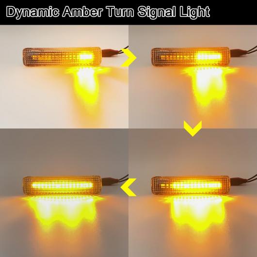 2ピース LED サイドマーカー ライト ダイナミック ターンシグナルランプ 適用: ランド ローバー/ROVER LR2 フリーランダー 2 LR3 LR4 クリア AL-MM-5545 AL