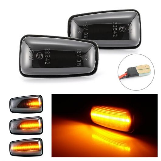 活動的 琥珀色 LED 向こう正面 側面目じるし ともし火 当てはめる: プジョー/PEUGEOT 106 II 306 406 806 熟練者 スモーク・クリア AL-MM-5831 AL