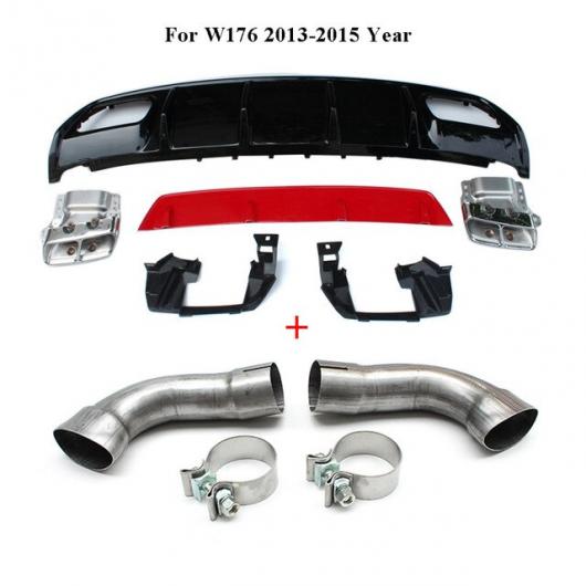 適用: メルセデス・ベンツ A クラス W176 A45 AMG A180 A200 ハッチバック 4ドア レッド パイプ・ブラック パイプ AL-MM-7971 ALの画像