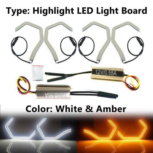 4ピース M4 LED クリスタル エンジェル アイ キット アイ キット 適用: BMW 4 5シリーズ E60 E61F32 F33 F36 シェードなし イエロー AL-MM-8475 AL