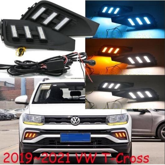 バンパー ヘッドライト 適用: T-クロス デイタイム ライト 2019-2021 DRL 2 ホワイト イエロー ブルー VW T クロス 2019-2021 AL-OO-0005 AL