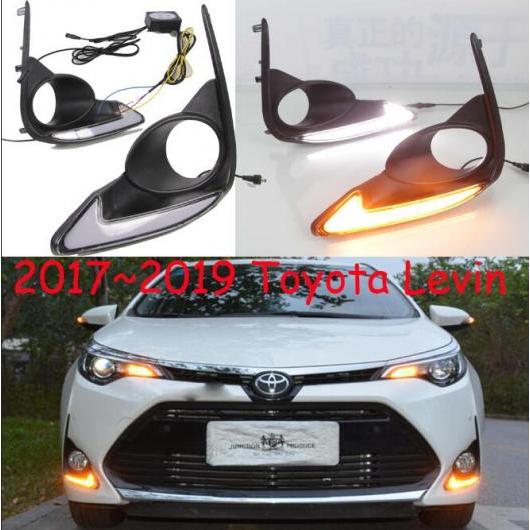 1セット バンパー ヘッドライト 適用: トヨタ レビン デイタイム ライト ホワイト イエロー ターン トヨタ レビン 2017-2019 AL-OO-0714 AL
