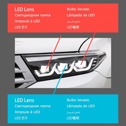 ヘッド ランプ 適用: トヨタ ハイランダー LED ヘッドライト 2013-2019 ヘッドライト DRL ウインカー ハイ ビーム フル LED AL-OO-7961 AL