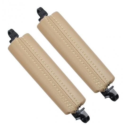 2ピース フロント ドア ハンドル プル トリム PU レザー 7L6867161 適用:フォルクスワーゲン/VW トゥアレグ 2003 - 2010 パーツ サイド ベージュ AL-SS-2683 AL