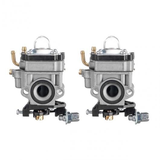 2ピース オートバイ キャブ キャブレター 11mm 2 ストローク 適用:43CC 47CC 49CC 50CC スクーター ATV ダートバイク 芝刈り機 シルバー AL-SS-3085 AL
