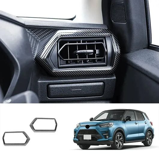 SR11 右ハンドル用 適用: トヨタ ライズ A200 2020-2022 2023 ABS カーボン インテリア アクセサリー サイドエアコンカバー SR-AA-4161