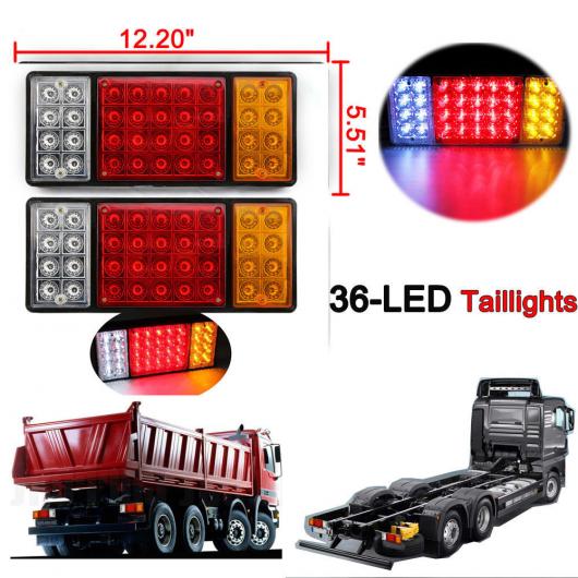 トラック トレーラー テールライトストップリアターンインジケータ リバース ランプ防水 LED X2 AL-AA-0927 AL｜apagency03