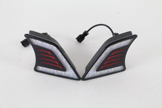 2個 LED DRL デイタイム ランニング防水 シグナル ランプ トヨタ ハイラックス VIGO 2012 2013 2014 Silver shell，Black shell ホワイト AL-BB-1122 AL