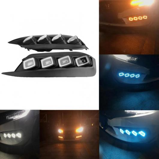 1ペア 3 LED デイタイム ホンダ シビック 2017-2018 DRL AL-BB-1527 AL