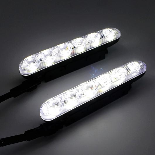 多機能2個 6 LED DRL デイタイム ランニングライト ブレーキステアリングリレーハーネス On/Off スタイル デイライト White 2X9LEDs AL-BB-1704 AL