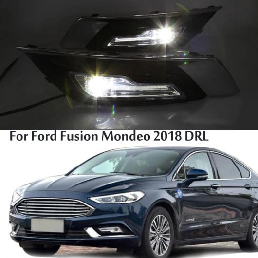 1SET 適用: フォード フュージョン モンデオ 2018 LED DRL フォグランプ デイタイム ランニング ライト デイライト 防水 スタイリング AL-FF-1584 AL