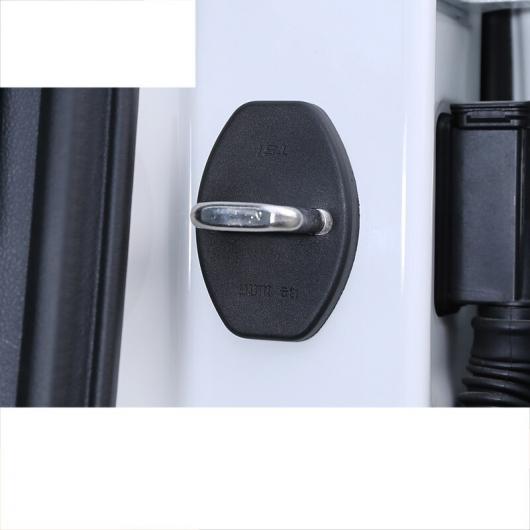 ABS ステンレス スチール ドア ロック バックル カバー ロック リミット カバー 適用： シュコダ カロック 金属 ブルー〜金属 ブラック 4 ピース AL-FF-3760 AL