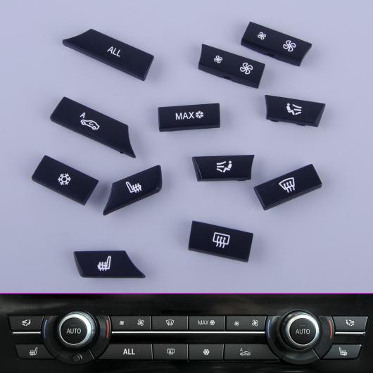 12 ピース 61319313923 ボタン キー キャップ リペア キット A/C ヒーター スイッチ カバー 適用: BMW 5 6 7 F10 F01 F12 AL-FF-6890 AL