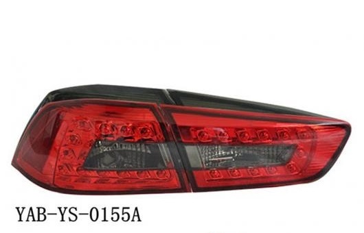 適用: 三菱 ランサーEX LED テールライト 2009 14 テール ランプ リア DRL + ブレーキ パーク シグナル レッド AL HH 0060 AL :502725480:オートパーツエージェンシー3号店