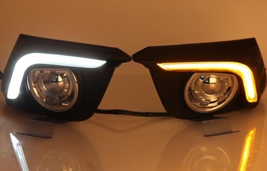 適用: マツダ MAZDA3 アクセラ 2014-2017 LED DRL フォグ ランプ デイタイム ランニング ガイド イエロー ライト 35W ホワイト・イエロー 5500K AL-HH-0815 AL