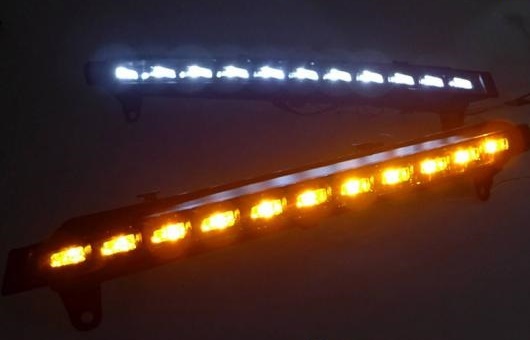 適用: アウディ/AUDI Q7 06-09 LED DRL フォグ ランプ デイタイム ランニング 高光度 ガイド ライト 35W ホワイト・イエロー 5500K AL-HH-0866 AL