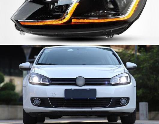 LED ヘッドライト 適用: フォルクスワーゲン/VOLKSWAGEN ゴルフ 6 2009 2013 MK6 R20 LED DRL ダイナミック ターンシグナル ヘッド ランプ AL HH 1779 AL :502745400:オートパーツエージェンシー3号店