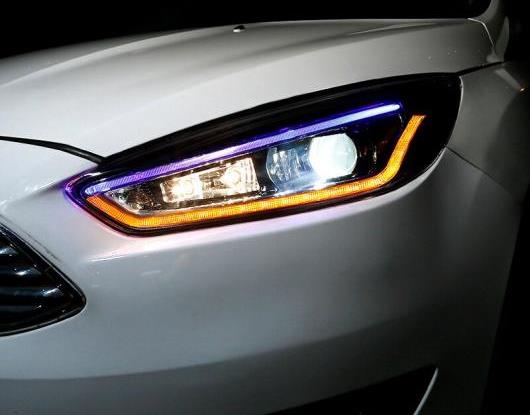 LED ヘッドライト 適用: フォード/FORD フォーカス 3 MK3 2015 2018 LED DRL ブルー 幅 ライト ダイナミック ターンシグナル ヘッド ランプ AL HH 1799 AL :502745620:オートパーツエージェンシー3号店