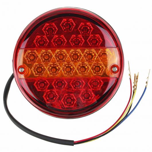 20 LED 12V 24V ユニバーサル テールライト リア ストップ インジケーター ブレーキ ライト ラウンド シグナル レッド 2 ピース AL HH 1830 AL :502746030:オートパーツエージェンシー3号店