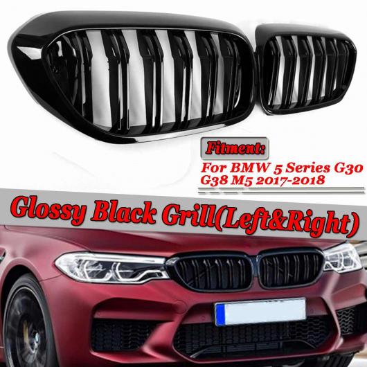 光沢ブラック 2ピース フロント バンパー グリル フロント バンパー 適用: BMW 5シリーズ G30 G31 G38 M5 2017 2018 AL II 3976 AL :503001480:オートパーツエージェンシー3号店