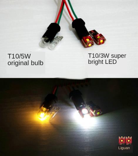 2個 T10 W5W 194 168 LED CAN-BUS エラーフリー LED ハイ パワー ライト バルブ 適用: クリスタル ブルー〜ピンク AL-JJ-2147 AL