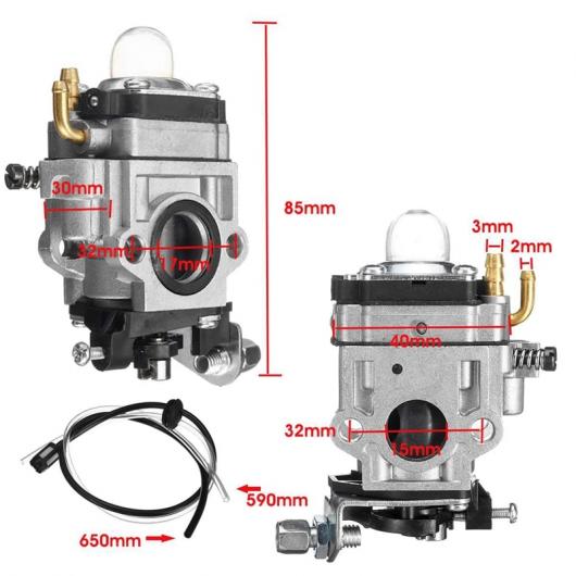 バイク キャブレター 15mm 2ストローク キャブレター 適用:43cc 47cc 49cc 50cc 52cc スクーター ATV ダートバイク 芝刈り機 タイプ001 AL-JJ-4374 2輪 AL_7