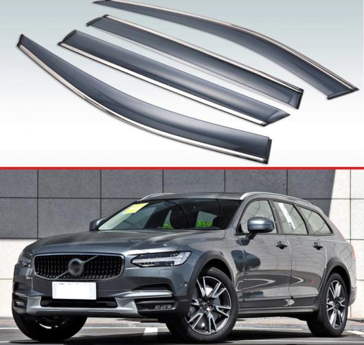 適用: ボルボ/VOLVO S90 2017 2018 2019 プラスチック ウインドウ バイザー レイン サンバイザー シールド アクセサリー 4ピース AL KK 0194 AL :503404470:オートパーツエージェンシー3号店