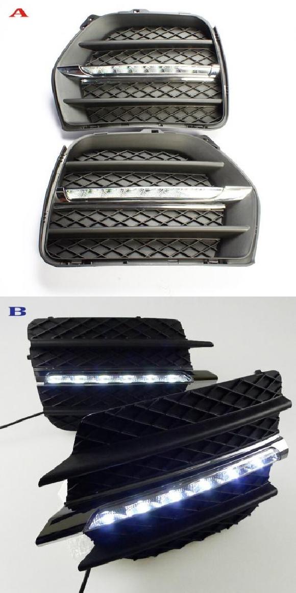 2ピース DRL ライト ランプ 適用: BMW X6 E71 2009 2013 6000K ホワイト LED フォグランプ A・B AL KK 0547 AL :503408610:オートパーツエージェンシー3号店