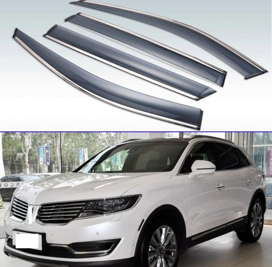 プラスチック ウインドウ バイザー レイン サンバイザー シールド アクセサリー 4ピース 適用: リンカーン/LINCOLN MKX 2015 2016 2017 2018 AL KK 0815 AL :503411900:オートパーツエージェンシー3号店