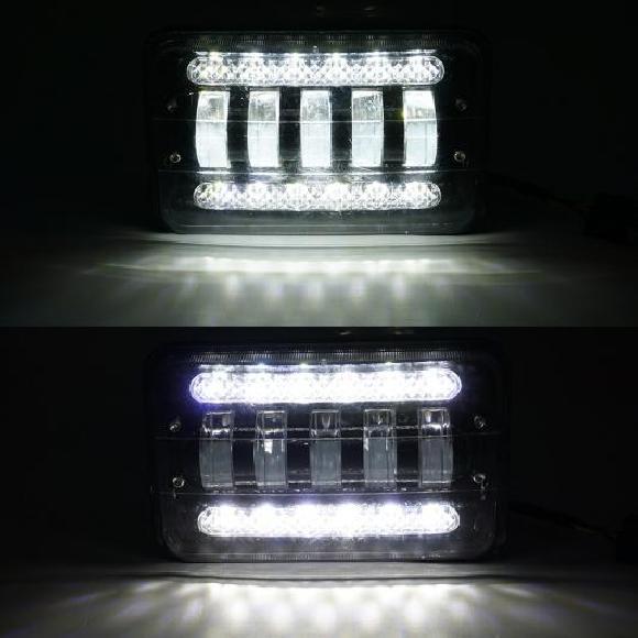 ヘッドライトレンズ スクエア LED ワーク ライト 適用: トレーラー 4WD SUV UTV トラック 4X4 オフロード 1ピース ホワイト AL-KK-2921 AL