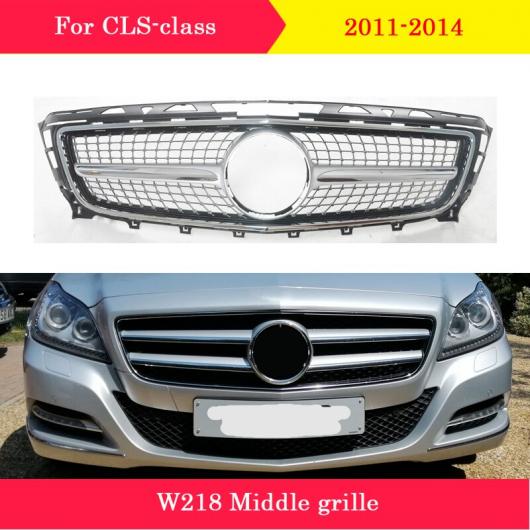 ABS バーチカル バー ミドル グリル 適用: メルセデスベンツ CLSクラス W218 2011-2014 GT スタイル 13・スタイル 14 AL-KK-4386 AL