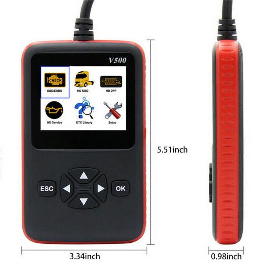 適用: トラック V500 OBD OBD2 スキャナー 2in1 診断 ツール CR-HD