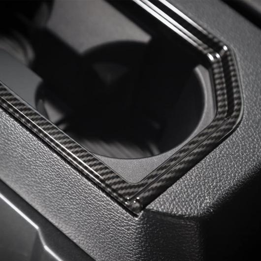 通販専売 カーボンファイバー セントラル コントロール アームレスト ボックス カップホルダー カバー トリム フレーム ステッカー 適用: ブラック AL-KK-6238 AL