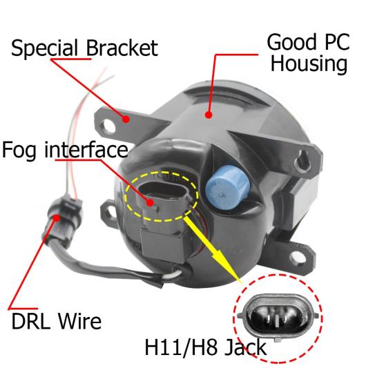 即日発送 1500 LED mount - フォグライト oval カットラインレンズ