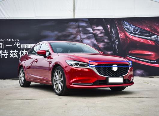 適用: MAZDA6 アテンザ 2018 2019 2020 ABS クローム フロント フード ボンネット グリル バンパー リップ メッシュ トリム カバー AL LL 1464 AL :503645720:オートパーツエージェンシー3号店