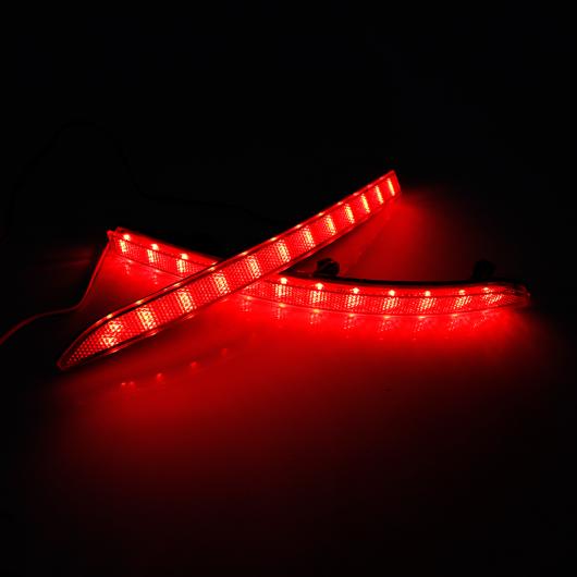 2ピース LED リア バンパー リフレクター ライト レッド ドライブ ブレーキ ストップ フォグ トリム テール ランプ 適用: AL-MM-2180 AL_3