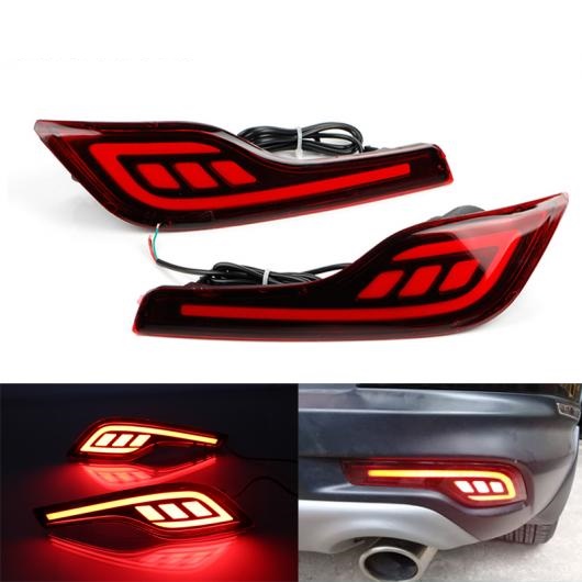 2ピース LED リア バンパー リフレクター ライト レッド ドライビング ブレーキ フォグ トリム モールディング テール ランプ 適用: ホンダ AL-MM-2186 AL