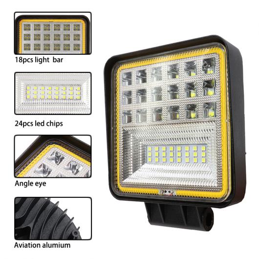 2ピース 4インチ オフロード LED ワーク ライト バー 126W 42LED スポット コンボ ビーム スポットライト 適用: ジープ/JEEP ATV UAZ SUV 4WD AL-MM-2286 AL_2