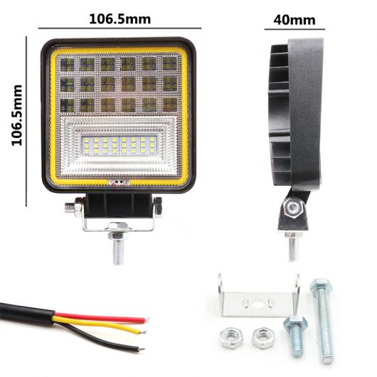 2ピース 4インチ オフロード LED ワーク ライト バー 126W 42LED スポット コンボ ビーム スポットライト 適用: ジープ/JEEP ATV UAZ SUV 4WD AL-MM-2286 AL_3