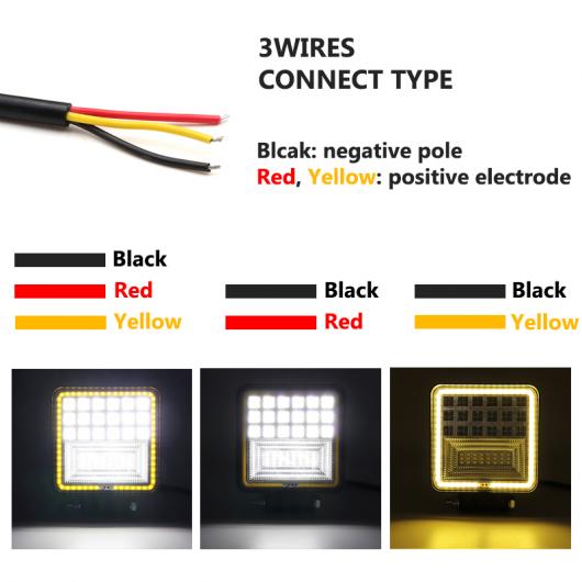2ピース 4インチ オフロード LED ワーク ライト バー 126W 42LED スポット コンボ ビーム スポットライト 適用: ジープ/JEEP ATV UAZ SUV 4WD AL-MM-2286 AL_4