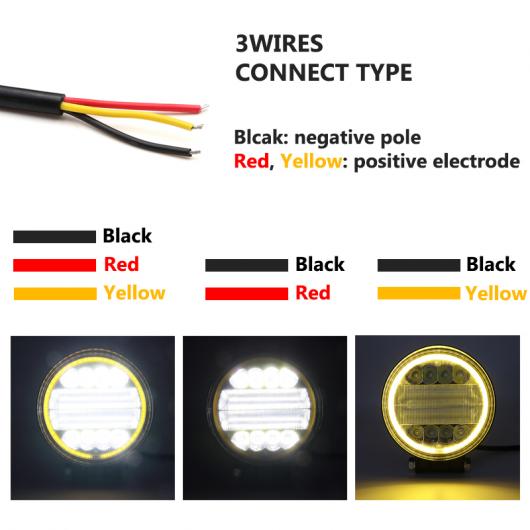 2ピース 4インチ オフロード LED ワーク ライト バー 72W 24 LED スポット コンボ ビーム スポットライト 適用: ジープ/JEEP ATV UAZ SUV 4WD AL-MM-2290 AL_4