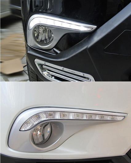 2ピース LED デイタイムランニングライト デイライト 適用: トヨタ ハイランダー 2012 2013 2014 イエロー ウインカー 機能 12V DRL ライト AL-MM-5558 AL