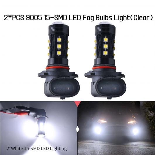 2ピース ホワイト 9005 HB3 15 SMD LED デイタイム ランニング/ハイ ビーム ライト バルブ ハイ パワー AL MM 5695 AL :504189240:オートパーツエージェンシー3号店