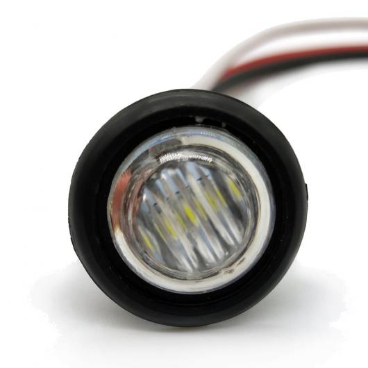 10ピース 防水 12V 3LED 3/4 ラウンド レッド アンバー LED サイドマーカー アンバー イエローレンズ〜レッド レッドレンズ AL-MM-5772 AL_10