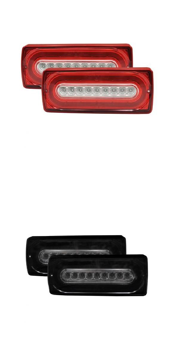 2ピース LED リア テール ランプ 3-イン-1 ダイナミック ターンシグナルライト ランニング レッド レンズ・スモーク レンズ AL-NN-5371 AL