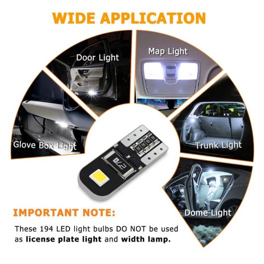 10ピース W5W T10 LED CAN-BUS ライト バルブ 適用: アウディ/AUDI BMW VW メルセデス インテリア ドーム ライト 6000K ホワイト AL-NN-8561 AL｜apagency03｜05