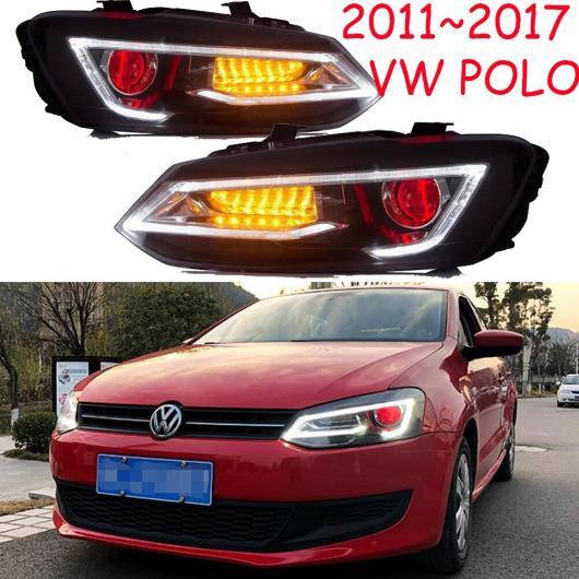 バンパー ランプ 適用: ポロ ヘッドライト 2011 2012 2013 2014 2015 レッド・レッド スモーク VW ポロ 2011-2017 AL-OO-0464 AL_7